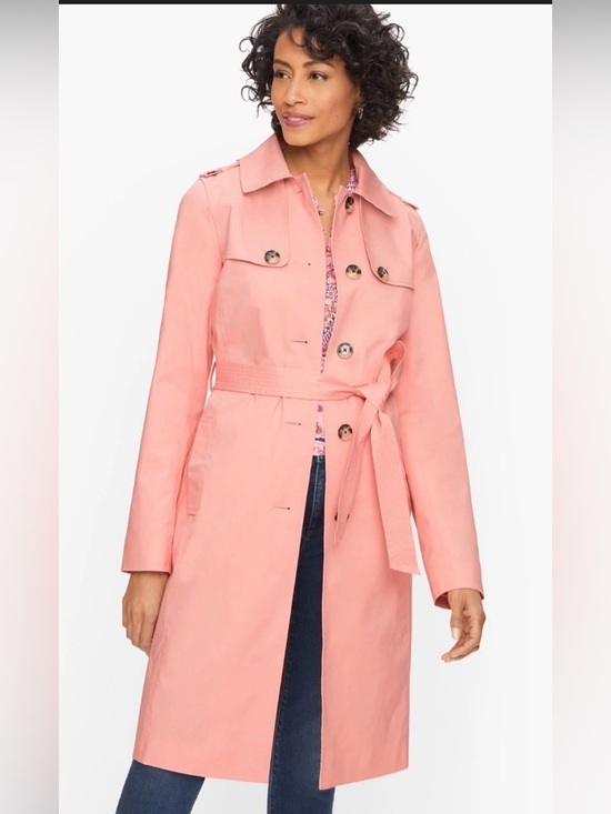 Talbots Jackets & Blazers - BNWT Talbots Polished Trench Coat Pale Pink size Large Petite $189